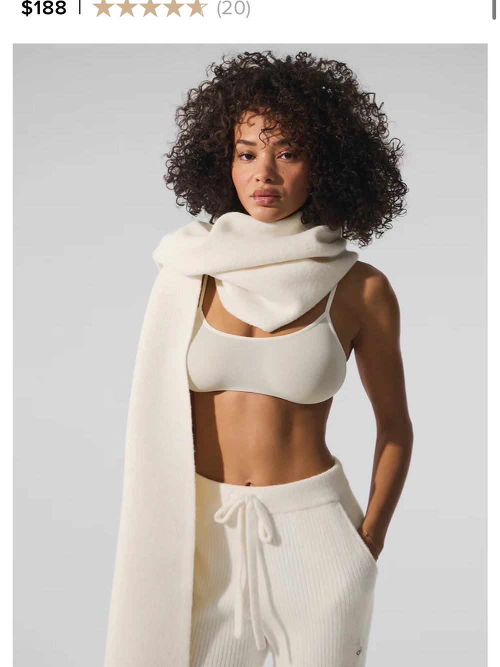 Alo Ivory Merino Wool Oversized Scarf